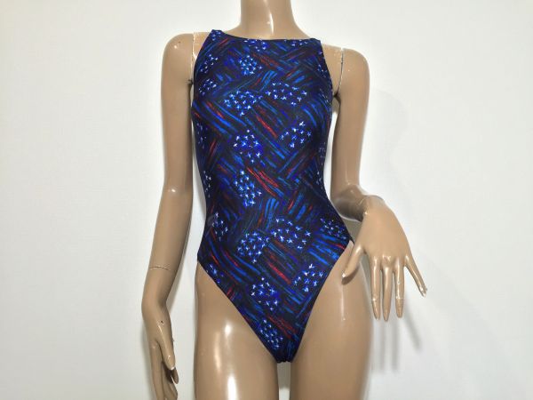 スピード女子競泳水着LLマーキュライン光沢青旧ミズノ製男性も 美品