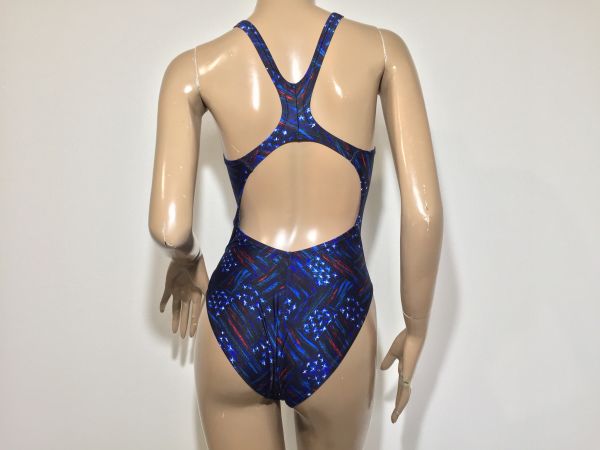 スピード女子競泳水着LLマーキュライン光沢青旧ミズノ製男性も 美品