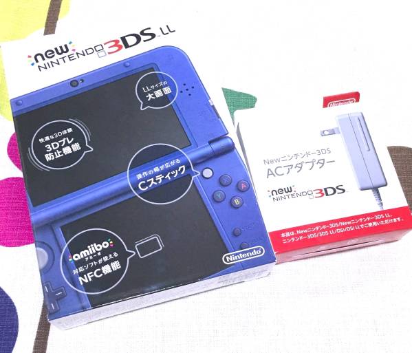 新品未使用★AC/保証付 Newニンテンドー3DS LL メタリックブルー