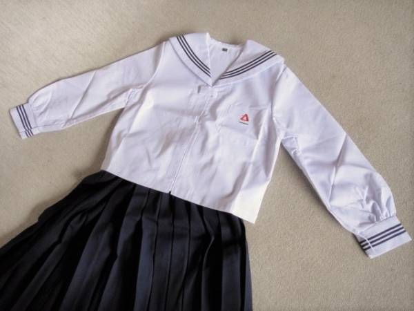 ◆新品◆高校【セーラー服☆彡制服】黒3本◆夏(長袖)170A