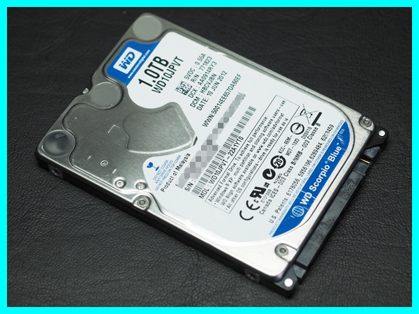 WESTERN DIGITAL WD10JPVT-22A1YT0 1TB 9.5mm 77回 82時間