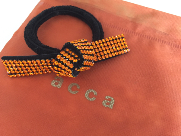acca アッカ レア！リボンゴム限定色オレンジ 美品シュシュ