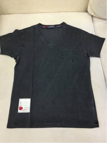 新品 SEVESKIG 16ss VネックTシャツ Lサイズ セヴシグ TMT