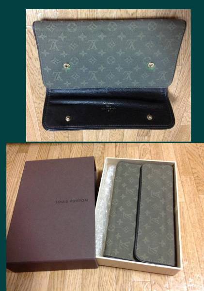 ルイヴィトン 長財布 VUITTON LOUIS カーキ モノグラム - 三つ折り長 