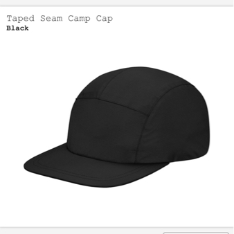 supreme Taped Seam Camp cap Black S Logo 16SS シュプリーム