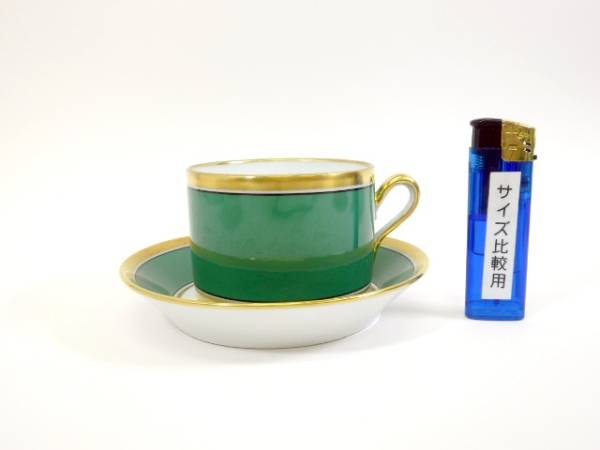 ジノリ　インペログリーン　カップアンドソーサー×3 リチャードジノリ インペログリーン カップ＆ソーサー3客組/216