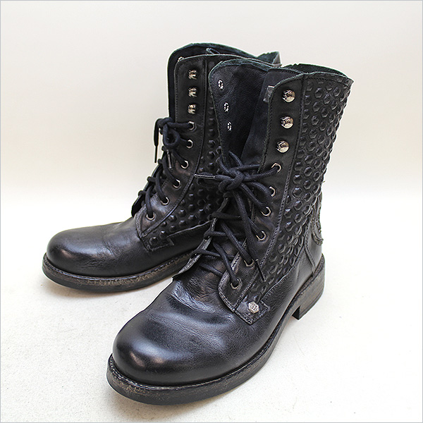 PHILIPP PLEIN フィリッププレイン 14AWバイカーブーツ 黒 42