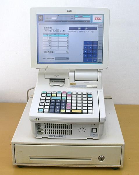 ⊆TEC POSレジ ST-701-FM / ドロワー付/飲食店ソフト 中古FD ⊆TEC POSレジ ST-701-FM / ドロワー付/飲食店ソフト 中古FD