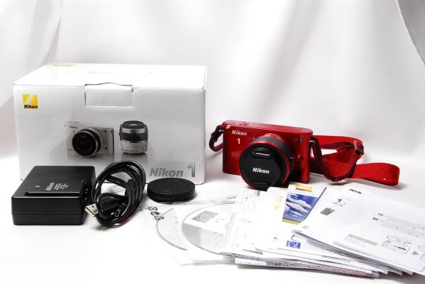 ★完全動作！★ Nikon 1 J1 レンズキット レッド　赤