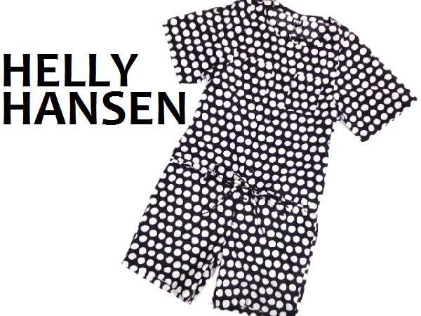 新品 定1.4万 ヘリーハンセン ドット柄 MT オールインワン S 黒