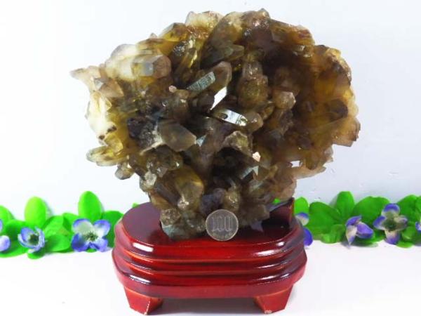天然石】スモーキークォーツ（煙水晶）クラスター 魔除け☆厄除け