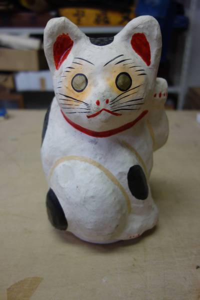 ☆　昭和４０年代　多摩張子人形　招き猫
