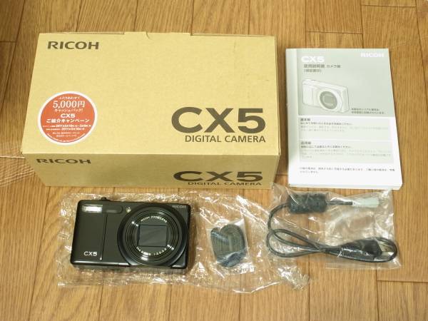 【極美品】RICOH CX5 ブラック 名機 円熟のCX5】RICOH CX5 ブラック 完動極美品 本体 撮影少ない リコー