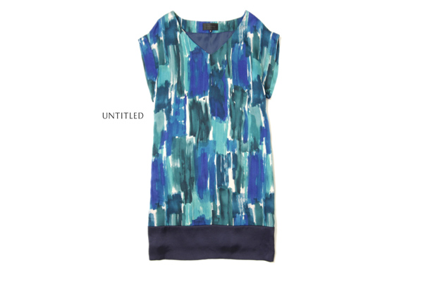 美品★アンタイトル★お洒落！プリントワンピースV272