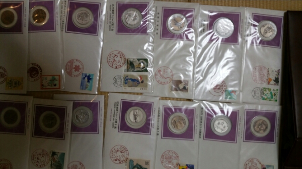 昭和55年 切手 初日カバー メダル コレクション 23種 純銀製 