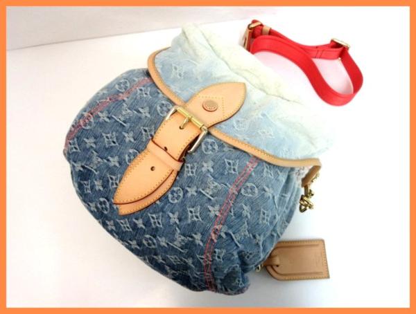 18503☆美品 LOUIS VUITTON ショルダーバック モノグラムデニム ルイ
