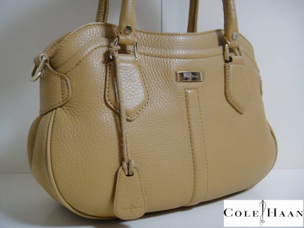 1円☆美品☆Cole Haanコールハーンレザー２WAYハンドバッグ