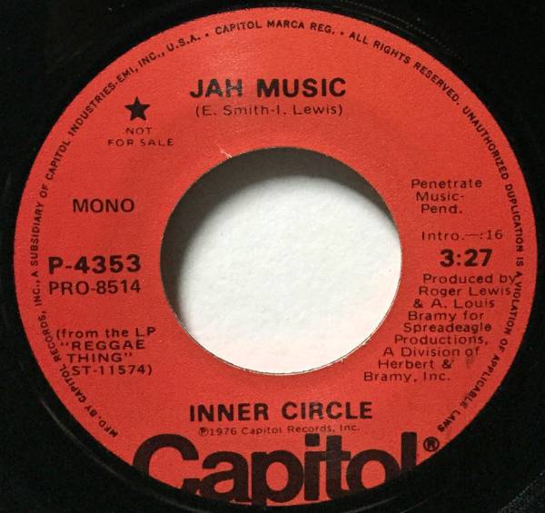 Inner Circle - Jah Music ☆US Promo 7