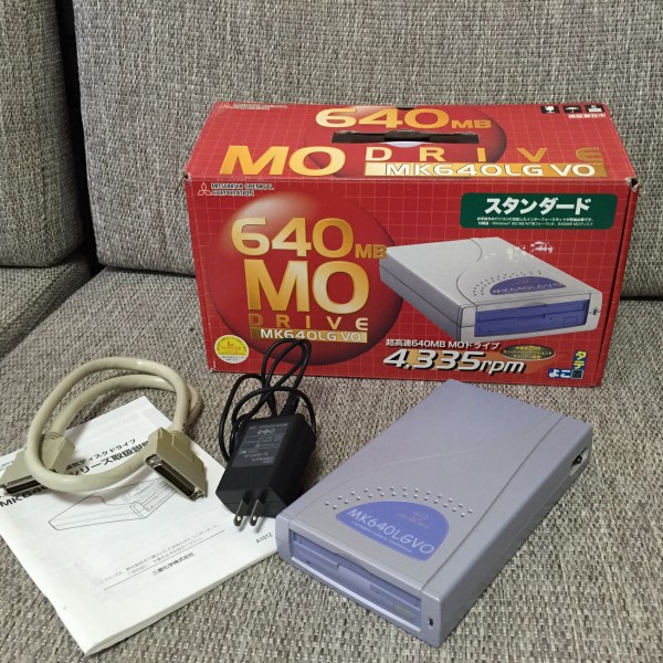 SCSI MO セット 動作品 送料無料 三菱 SCSI接続MOドライブ MK640LGVO scsi moドライブ 【公式
