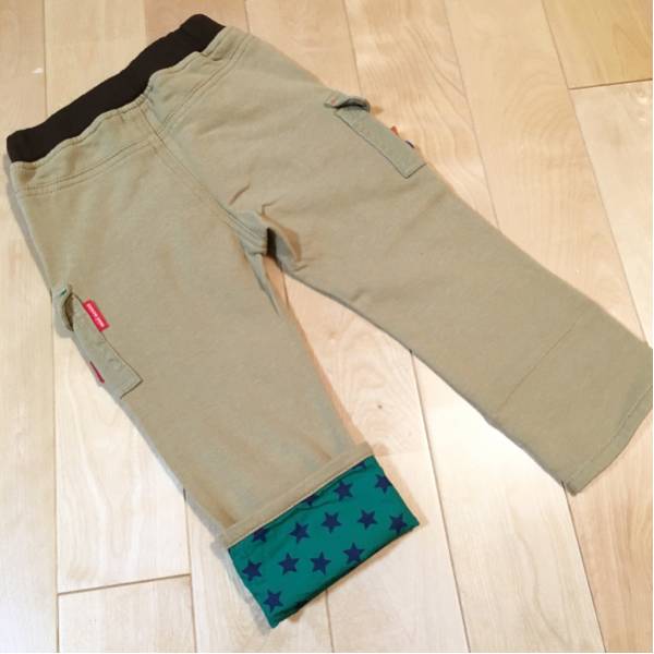 新品☆ミキハウス☆90㎝☆異素材パンツ☆ストレッチトレーナー