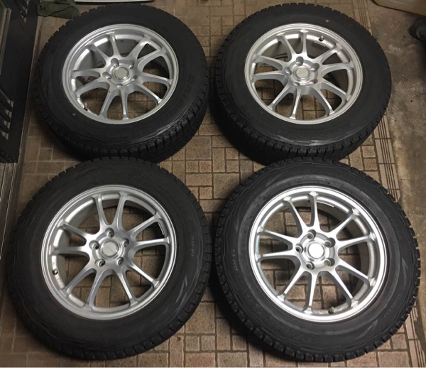 送料無料225/65R17 102Q（ブリジストン）アルミホイール付き 4本