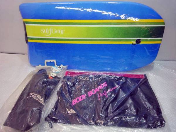 S3010/新品★サーフギア/ボディボード約１００cm 袋/フィン有