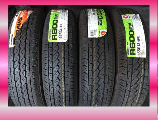 155R13LT 軽トラ用タイヤ4本セット！スチールホイール付！
