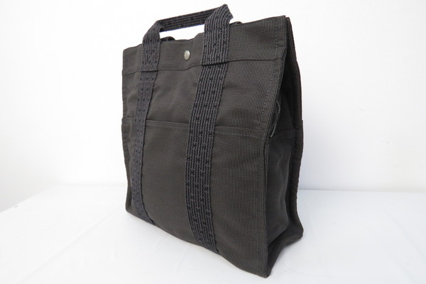 エルメス エールライン HERMES アド MM 本物 中古 極美品 グレー 公式 