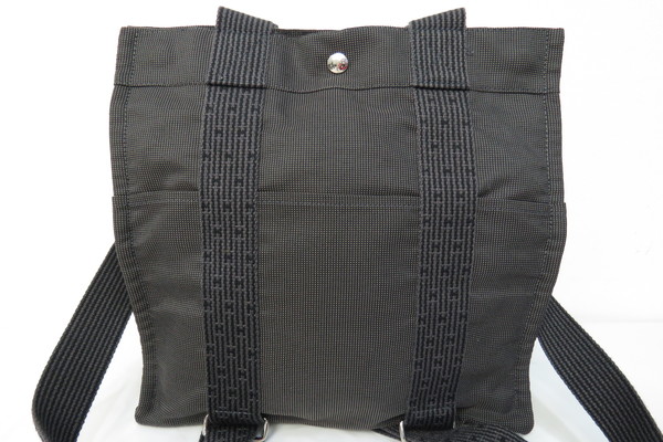 エルメス エールライン HERMES アド MM 本物 中古 極美品 グレー 公式 
