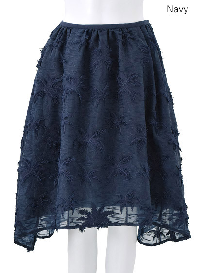 Chesty新作パームツリースカート♪ネイビー0