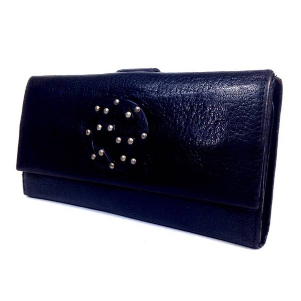 グッチ 二つ折り長財布 ブラック 876E45M