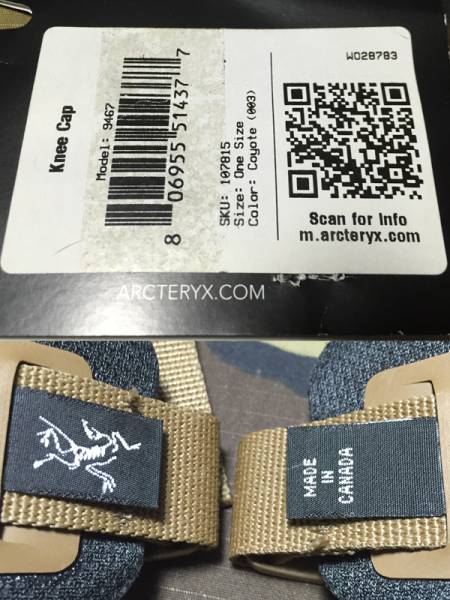 実物 ARC'TERYX アークテリクス ニーパッド サバゲー 膝当て