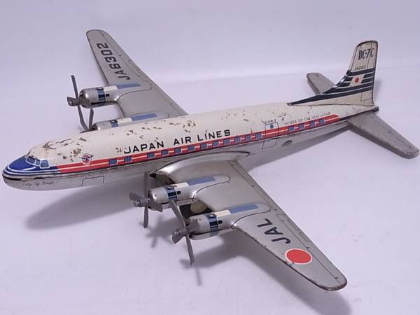 新品 ブリキ 飛行機 JAL ダグラス DC-7C 日本製 当時物 JAL ブリキ 飛行機 日本航空 - 「jal」ブリキ ダグラス の落札相場