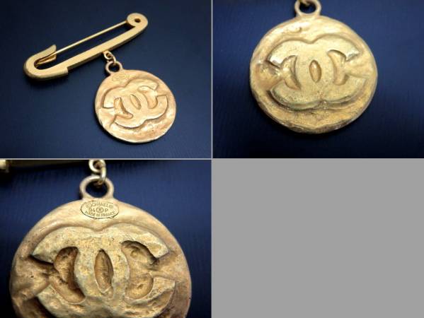 ココマーク ブローチ CHANEL シャネル ゴールド GP 1円 ゴールドカラー 