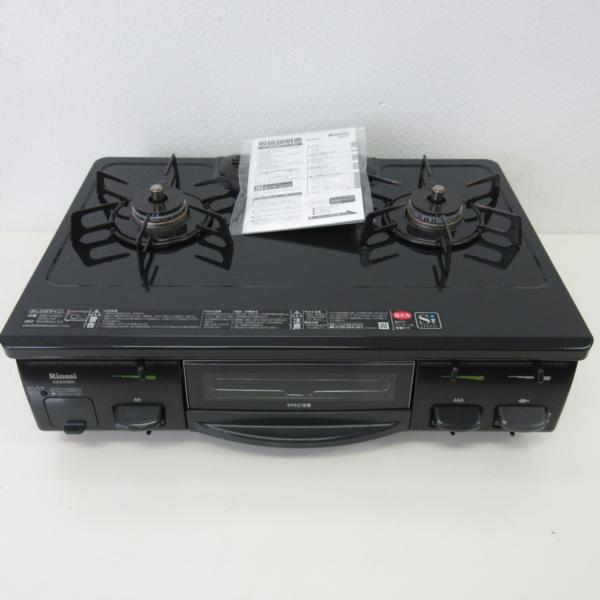 t13♪美品 リンナイ ガスコンロ KG600BR 都市ガス RT61GH-R
