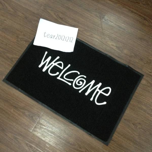 1円 Stussy PVC Welcome Mat 黒ラグマット