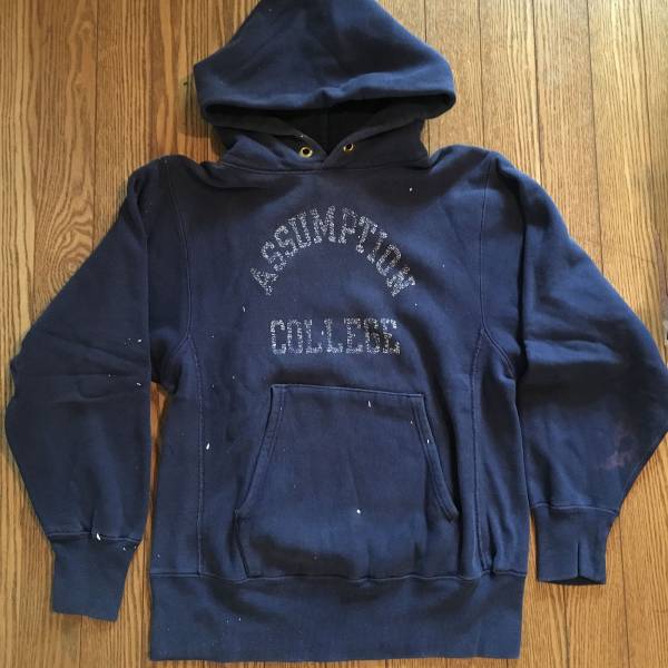 80s Vintage Champion リバースウィーブスウェットパーカ S 紺