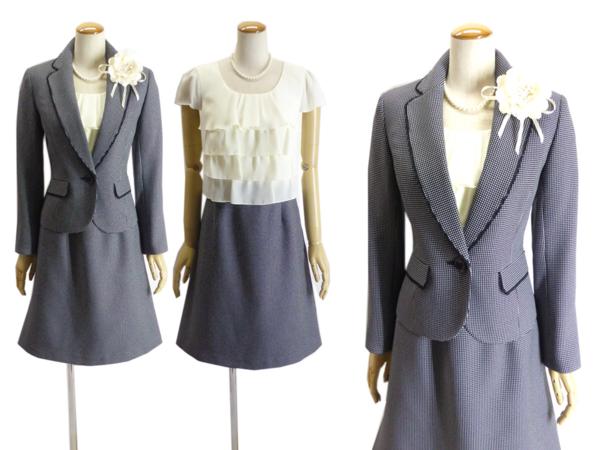 9号 異素材ドッキングワンピース モノトーンスーツ 七五三#9T035