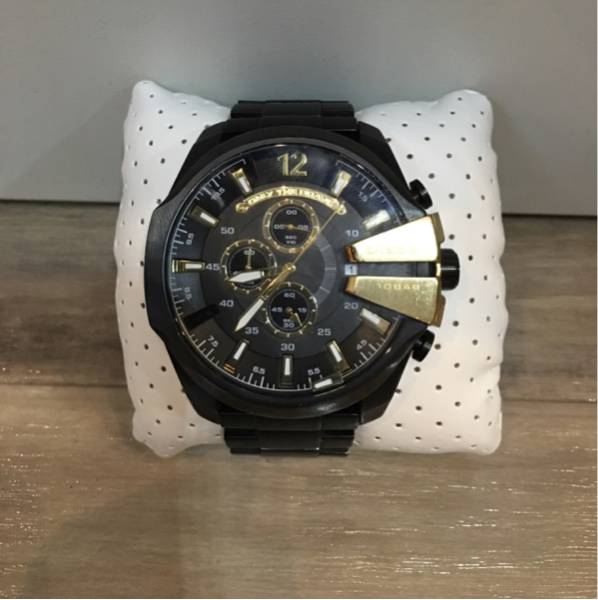 DIESEL/ディーゼル DZ-4338 メガチーフ クロノグラフ腕時計 美品