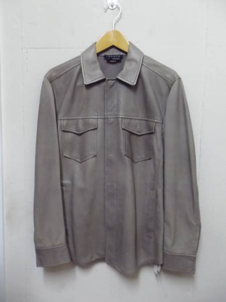 ★theory /セオリー ○羊革/レザー シャツ メンズ Sサイズ