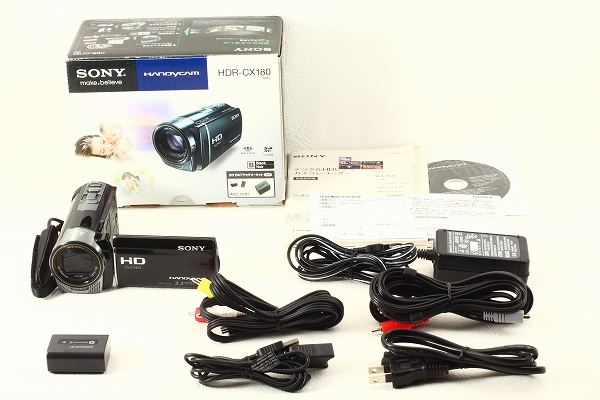 極上品 SONY ソニー HDR-CX180 ブラック 元箱 @2599 ビデオカメラ 家電