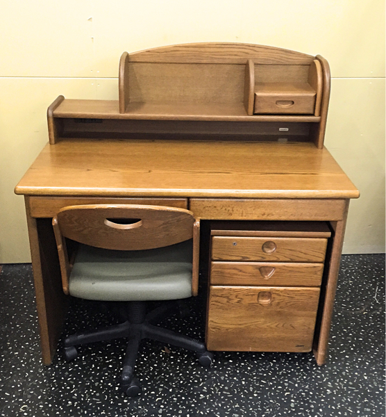 浜本工芸 HAMAMOTO 勉強机 学習机 3点セット 椅子/ワゴン (70b)