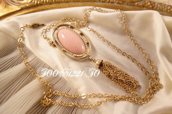 SARAH COV★USAヴィンテージ レトロ ピンク タッセル ペンダント