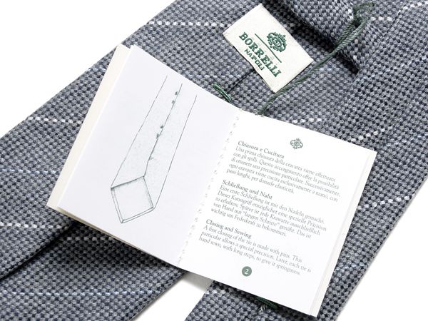 ◇【ルイジボレッリ/ウールバスケットネクタイ】[1084008204]