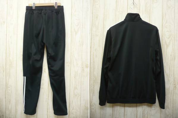 即決☆アディダス ジャージ ジャケット+パンツ セット BK/XL
