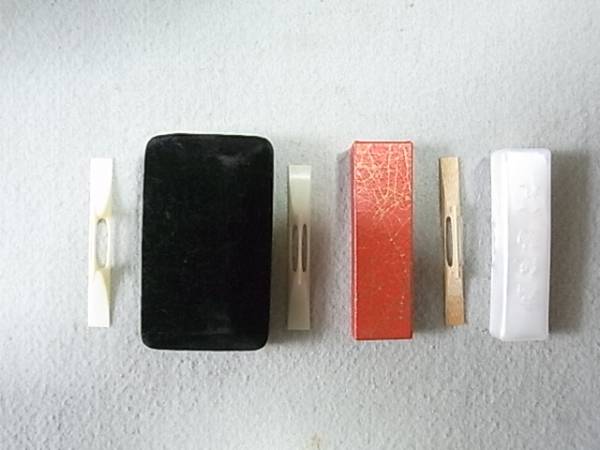 三味線 駒3点 （象牙1点 竹1点 プラ1点）プラバチ 他 三味線（駒
