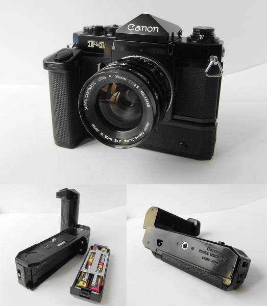 美品 CANON F-1 パワーワインダーF・レンズセット ☆ キャノン （旧）F-1用 パワーワインダー F （良品） 完動品 整備済
