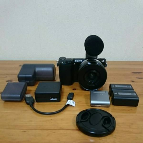 SONY NEX5T レンズ 外付けマイク バッテリー2個_1