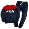 新品FILA フィラ セットアップ スウェット 上下セット L 紺赤