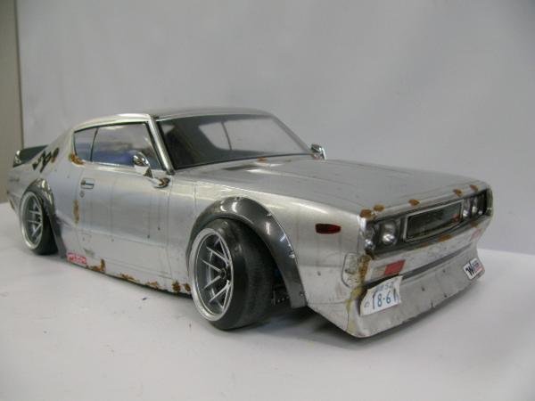 1円～□1/10ラジコンボディ ドリフト等 ケンメリ錆塗装 旧車